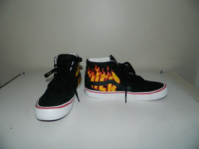 VANS OFF THE WALL WORLD # 1 SKATEBOARD HIGH TOP  FLAME MEN 9