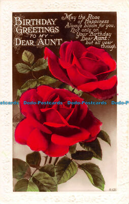 R101689 Geburtstagsgrüße an meine liebe Tante. Möge die Rose des Glücks. Kunst Foto