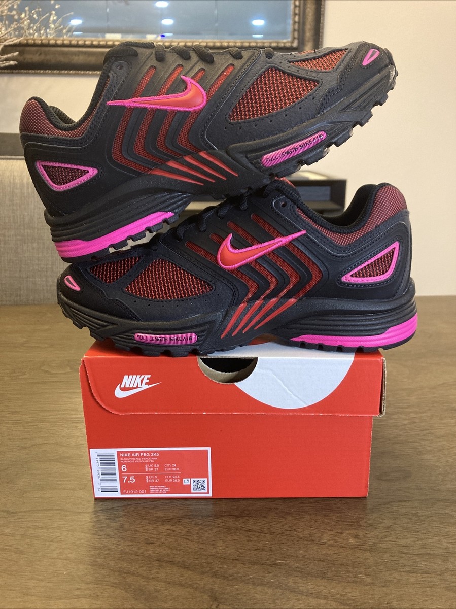 NIKE AIR PEGASUS 2K5 BLACK FIERCE PINK FJ1912-001 SZ M 6 W 7.5