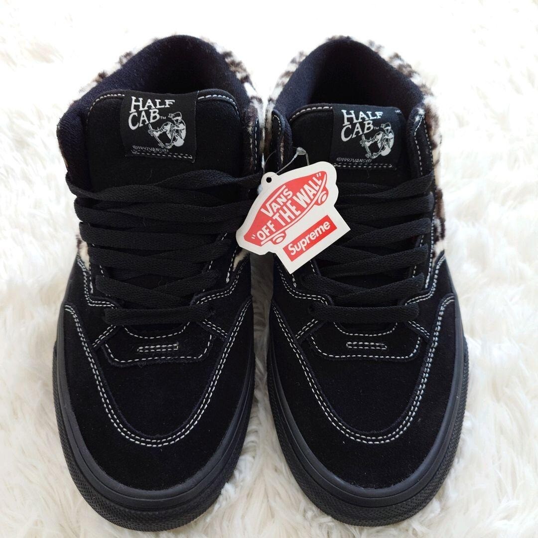 Supreme Vans Skate Leopard Half Cab sneaker shoes Black 26cm