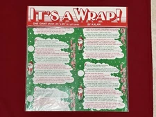 NOS! VTG 1987 Kalan It’s A Wrap Christmas Gift Wrapping Paper Holiday Joke Gag
