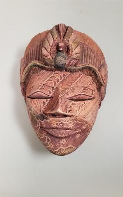 Balinese light Wood Batik Topeng Indonesian Wooden Mask