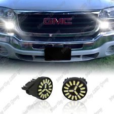 White 3157 LED Daytime Running Light DRL Bulbs For GMC Sierra 1500 2500 3500 HD