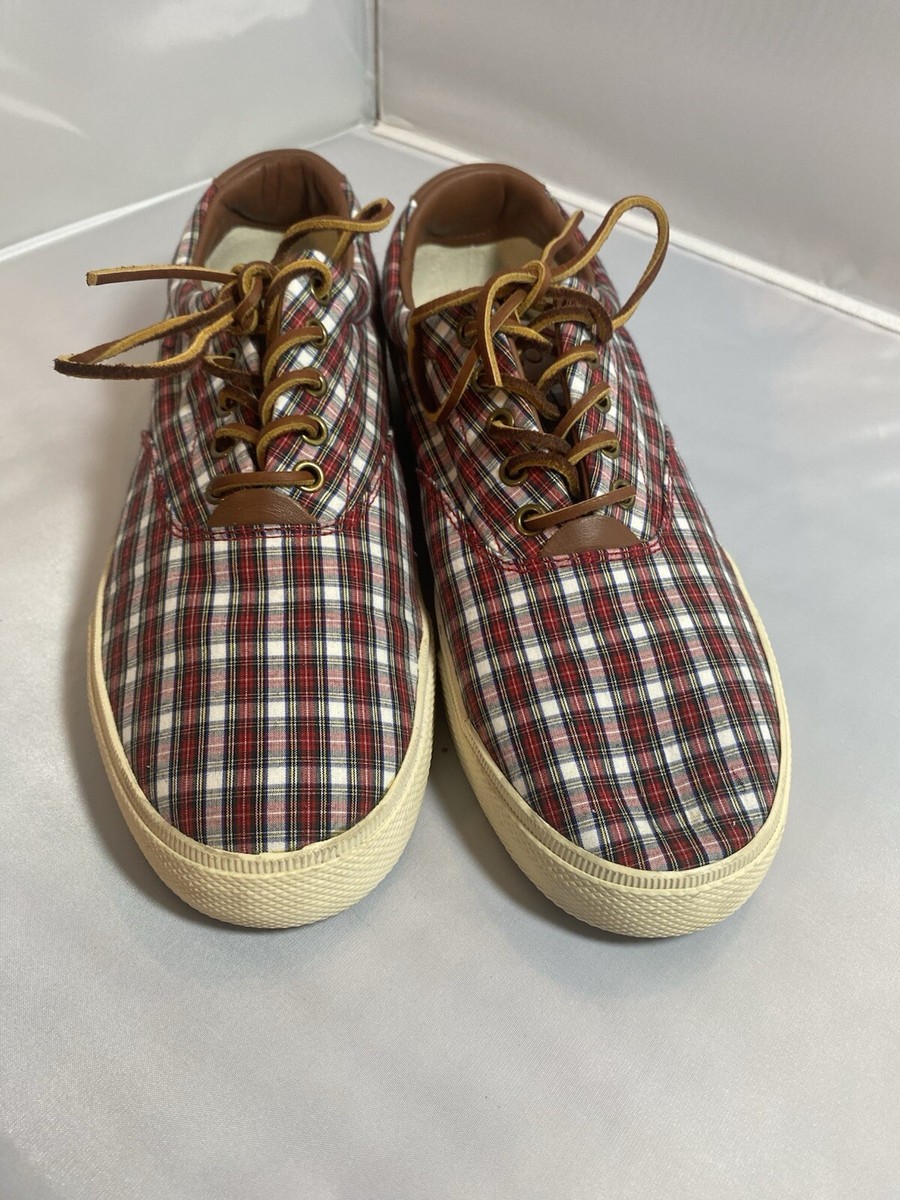 Polo Ralph Lauren Shoes Vaughn Athletic Canvas Madras Plaid