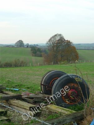 Photo 6x4 Agricultural scrapheap Beedon A small amount of farm junk piled c2011