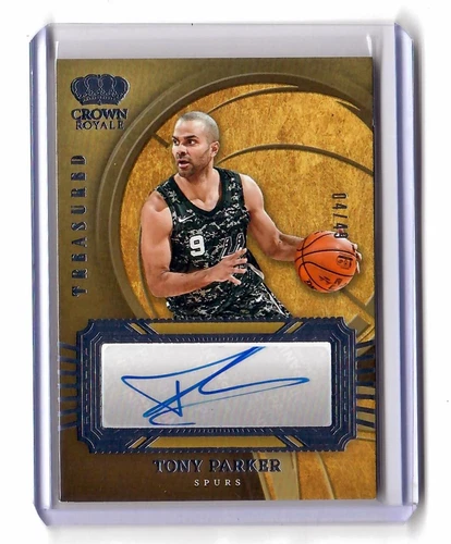 Tony Parker 2023-24 Panini Crown Royale Treasured Auto /49 SSP HOF Spurs