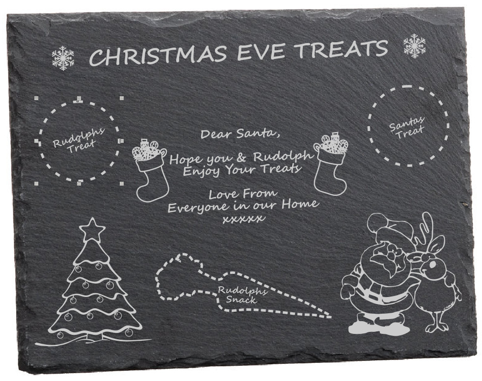 Santa Treat Plate / Tray / Board Christmas Eve Personalised Father Christmas
