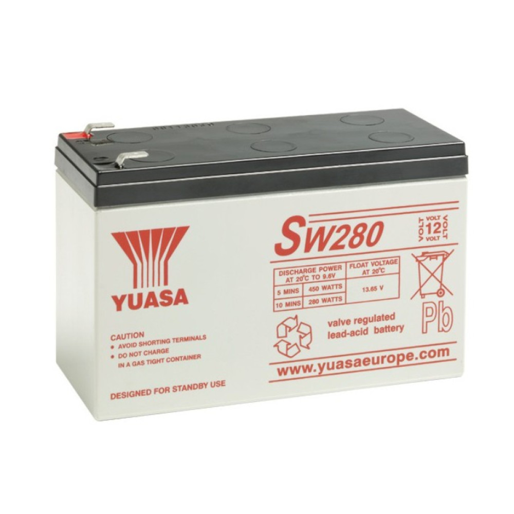 Batteria Allarme 12V 7Ah Yuasa SW280 - Sicurezza Massima e Alta Capacità