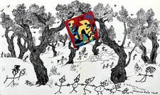 Joan Miro, Prevert, Ribemont  "The Party" Original Stone Lithograph Mourlot