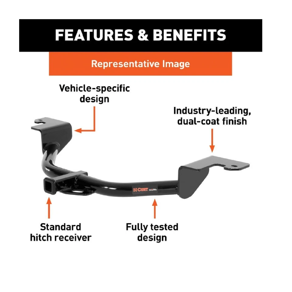 Curt Class 2 Trailer Hitch 1-1/4" Receiver for 1998-2008 Subaru Forester 12038 Foto 3 de 4