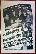 Pick a Peck of Plumbers (1944) - One Sheet Movie Poster - Shemp Howard 3 Stooges