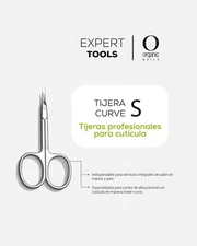 Tijera Curve Small para manicura  expert tool organic nails