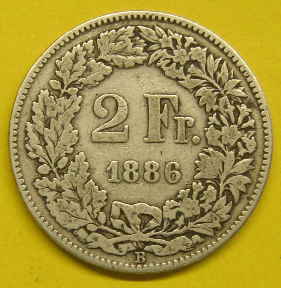 1886 Swiss 2 Francs Silver Take a Look | eBay