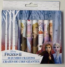 DISNEY FROZEN II - 1 Pc 10 Jumbo CRAYONS ELSA OLAF ANNA COLORING