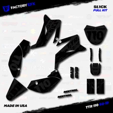 Blackout Slick Racing Graphics fits 2008-2025 YAMAHA TTR110 TTR 110 08-25