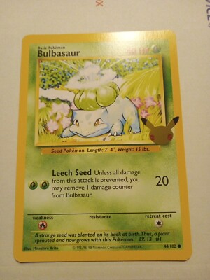 Bulbasaur 44/102 Oversized Promo Stamped Jumbo Card | eBay