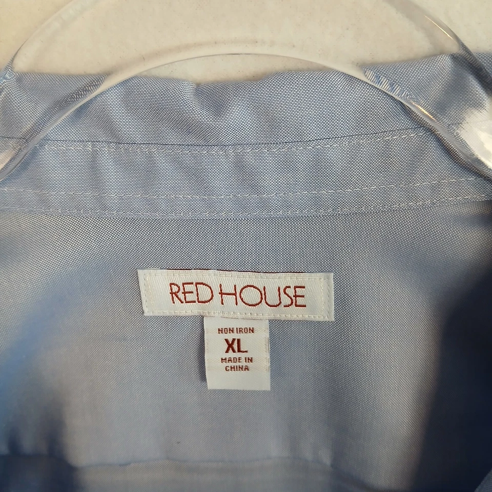 Red House Women's Pinpoint Oxford Non-Iron Shirt Size XL Light Blue NWT - Image 3 of 4