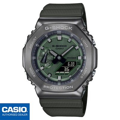 CASIO GM-2100B-3AER GM-2100B-3A Original G-SHOCK Metal & Carbon VERDE Hombre