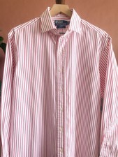 POLO RALPH LAUREN Cotton Red Stripe Button Down Dress Shirt 16.5 32-33