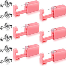 Honoson 6 Pcs Disposable Ear Piercing Gun Kit with Earrings for Women Men  Self
