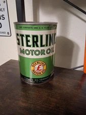 Sterling Motor Oil Can One Quart, Early Soldered Seam