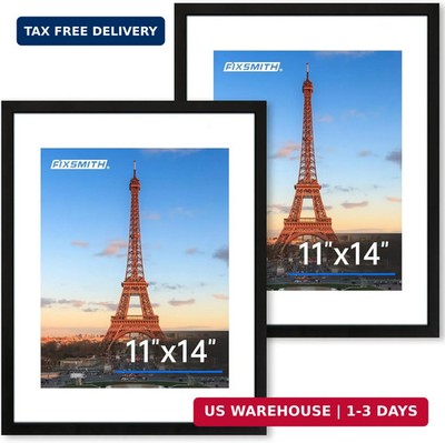 FIXSMITH 11x14 Picture Frame 2 Pack, Photo Frame with HD Plexiglass, Display Pic