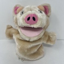 Lakeshore Plush Pig Hand Puppet Farm Animal Preschool Learning Stuffed Toy