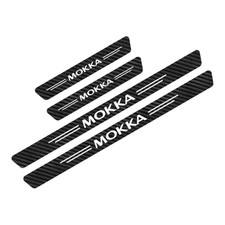 4PCS Carbon Fibre Door Sill Protectors Anti-Scratch Guards for Vauxhall Mokka
