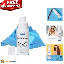 Compact Lens Cleaner Kit: Eyeglass Spray Microfiber Cloth for Optimal Clarity