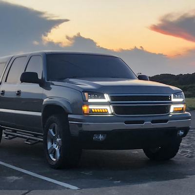 #ad 4psc LED Headlight Bumper Lamp For 2003 2006 Chevy Silverado Avalanche 1500 2500 $289.99