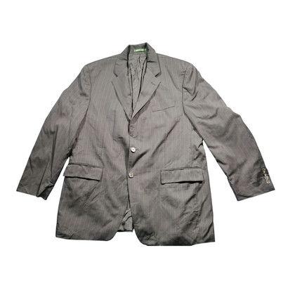 Ralph Lauren Blazer 44R Schwarz Jacke Nadelstreifen 100% Wolle Macys Festlich Hochzeit