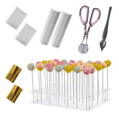 Cake Pop Kit Including 200 pcs 6 inch Lollipop Sticks and 200 Clear Wrappers,...