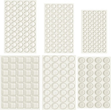254 Pcs Clear Rubber Cabinet Door Bumper Adhesive Sound Dampening Rubber Feet Pa