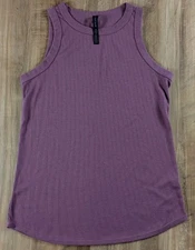 Women's Gaiam Seamless Ribbed Tank Purple/Lavender Sz XS