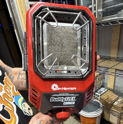 Mr. Heater Buddy Flex Cooker Propane Portable Infrared Heater 18000 BTU Red