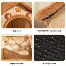 Thickened Pet Warm House Dog Cat Bed Universal All Seasons Detachable Washable