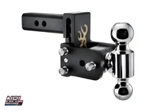 B&W TS10033BB 2-Ball Adjustable Tow & Stow Hitch – 3″ Drop / 3.5″ Rise