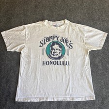 Vintage Hanes Sloppy Joes Honolulu Ernest Hemingway Graphic T-Shirt White XL