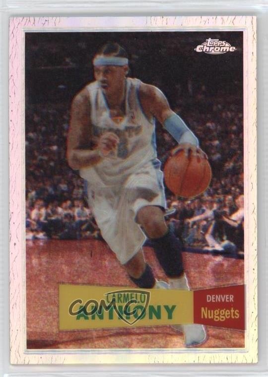2007 Topps Chrome 1957-58 Variations Refractor /999 Carmelo Anthony #15 HOF k4s
