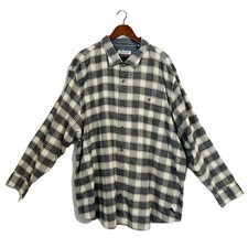 Tommy Bahama Flannel Shirt Men 3XL Gray Canyon Beach Rancho Check Casual NWT