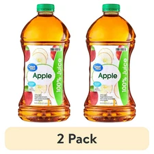 (2 pack) Great value 100% Apple Juice, 96 fl oz........