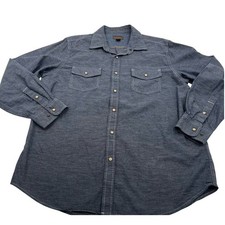 Men's vintage 90's Northwest Territory pearl snap SZ L. cotton Western retro.