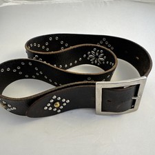 HTC Hollywood Trading Company Studed western belt Brass buckle rockabilly sz 33