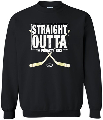 Straight Outta The Penalty Box Funny Ice Hockey Player Gift Sweatshirt