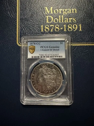 1878-CC Carson City Morgan Silver Cleaned XF Detail PCGS