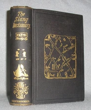 Antique Decorative Language Book The English Slang Dictionary w/Hobo Signs 1910