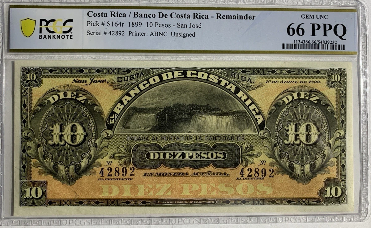 Las mejores ofertas en Billete de 1899 años billetes de Costa Rica