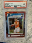 2024  Donruss - Rated Rookie Bo Nix #369 Optic Preview Red Pandora Prizm (RC)