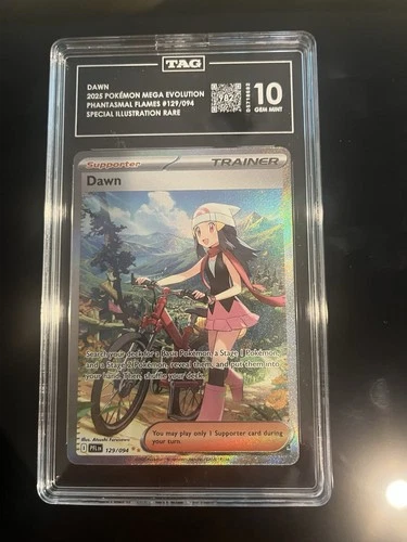 Pokémon TCG Dawn 129/094 Me02: Phantasmal Flames SIR Holo TAG 10 English
