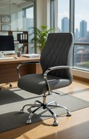 BüRostuhl Modern Grau Mit Verstellbarer SitzhöHe Und Armlehnen
